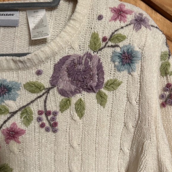 Alfred Dunner Embroidery Petite XL Sweater - Picture 6 of 6